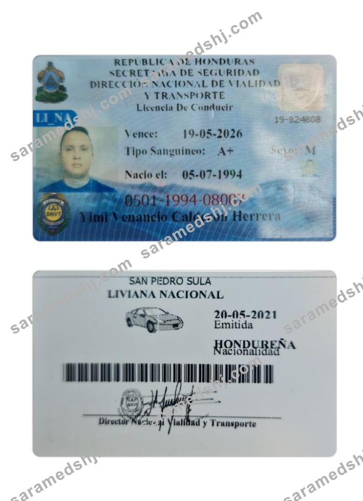 Honduras driving license